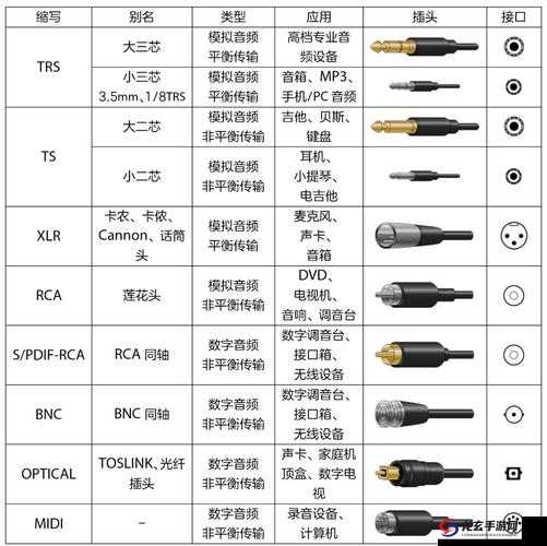 高清视频线和音频线的接口类型：详细分类与特点解析